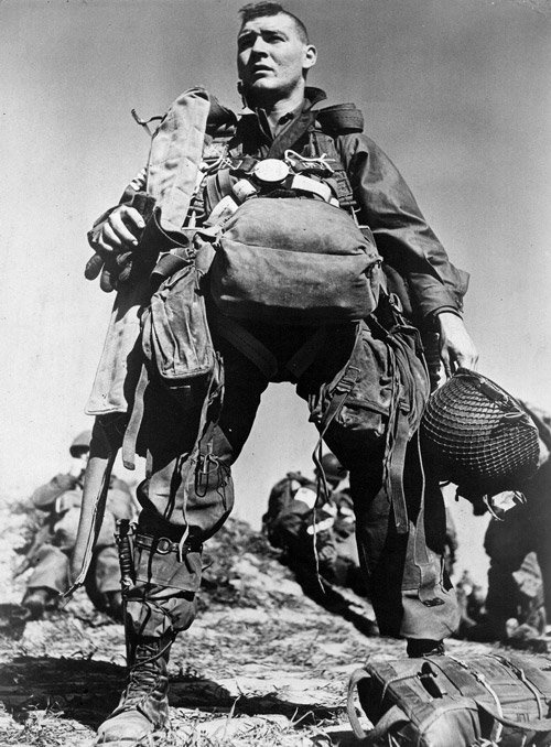 Photo:  American paratrooper, 1945